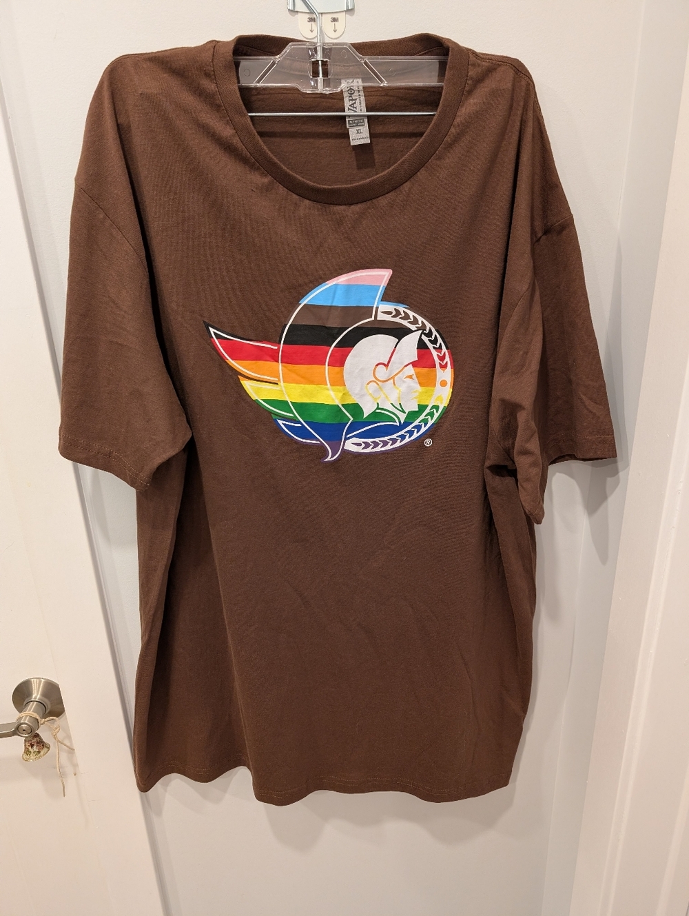 Senators Brown Graphic Tee with Rainbow Logo